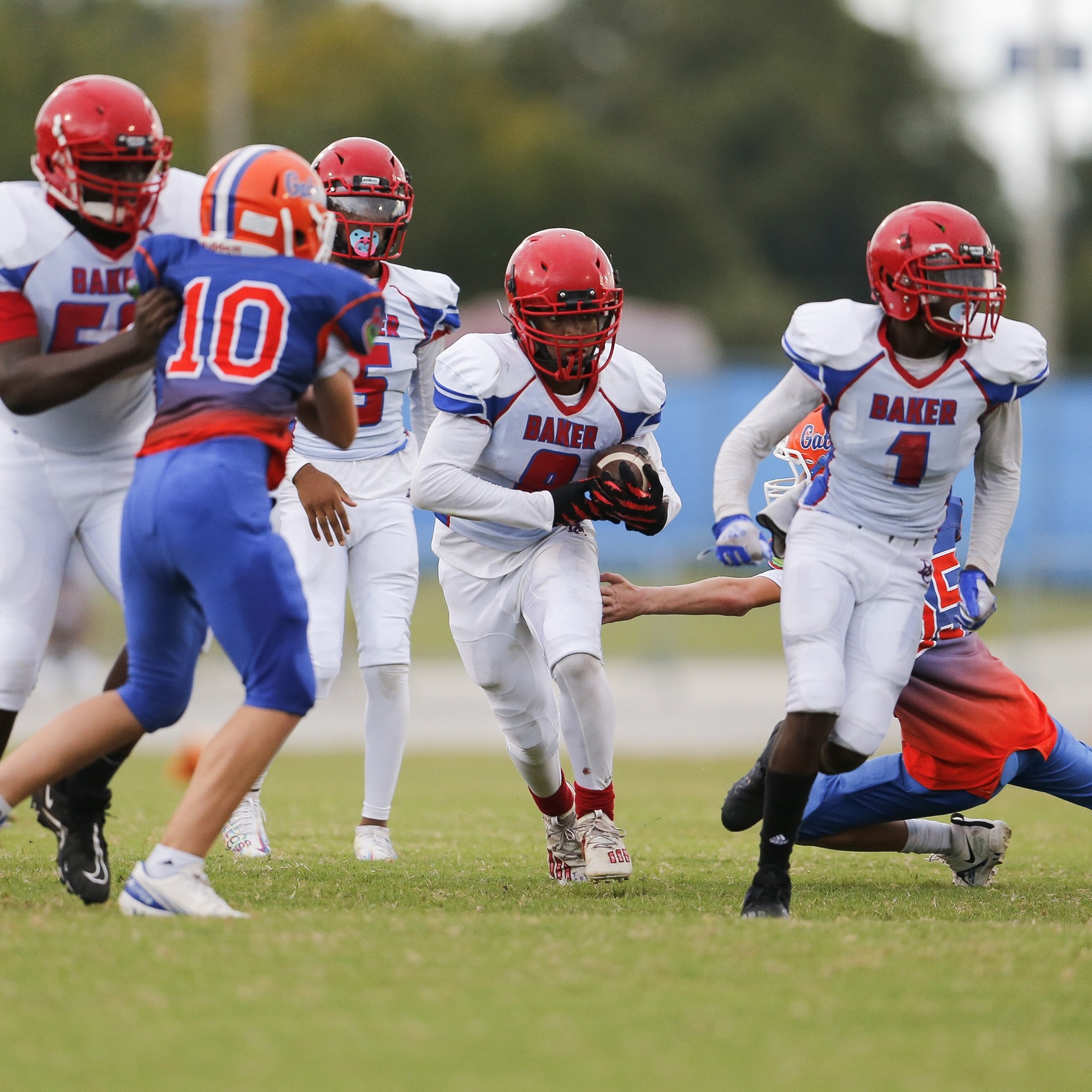 a middle school football game