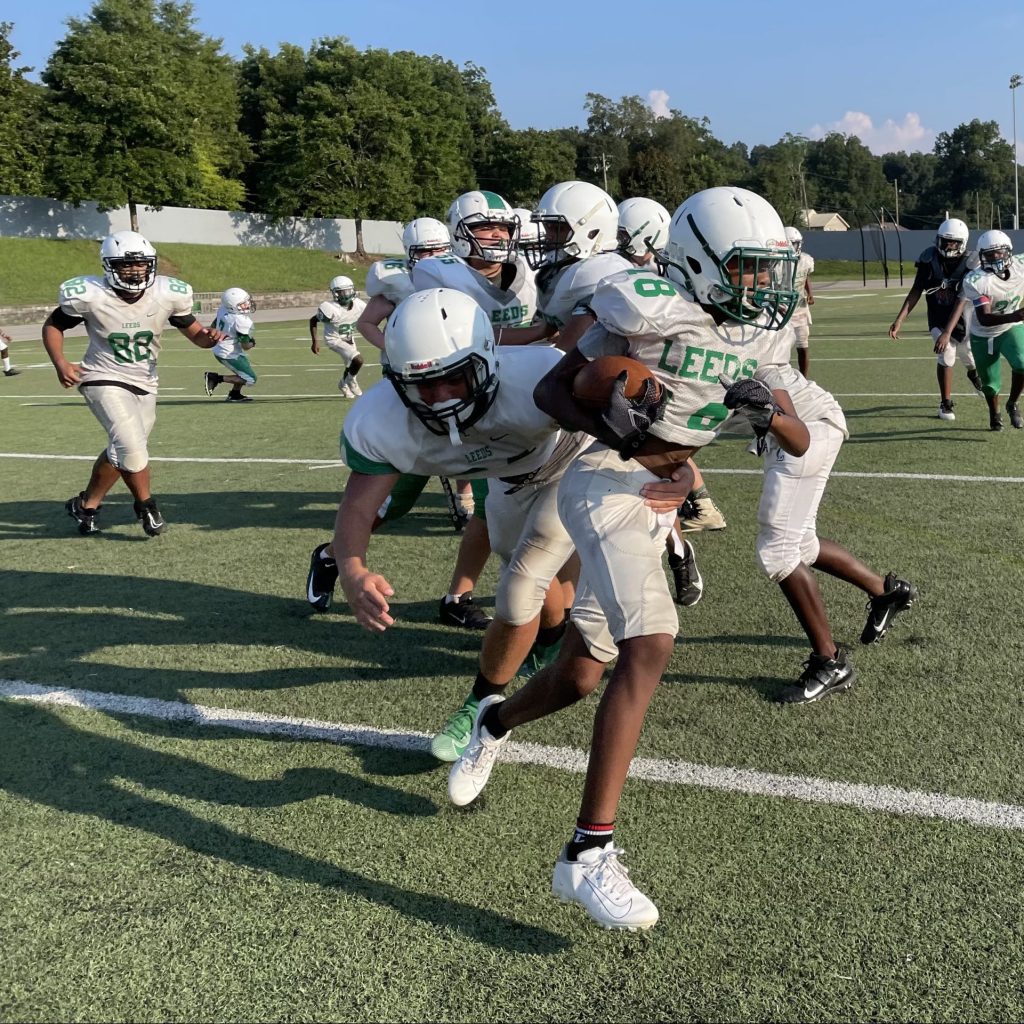 a middle school football game