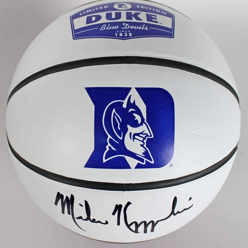 autographed duke basketball items